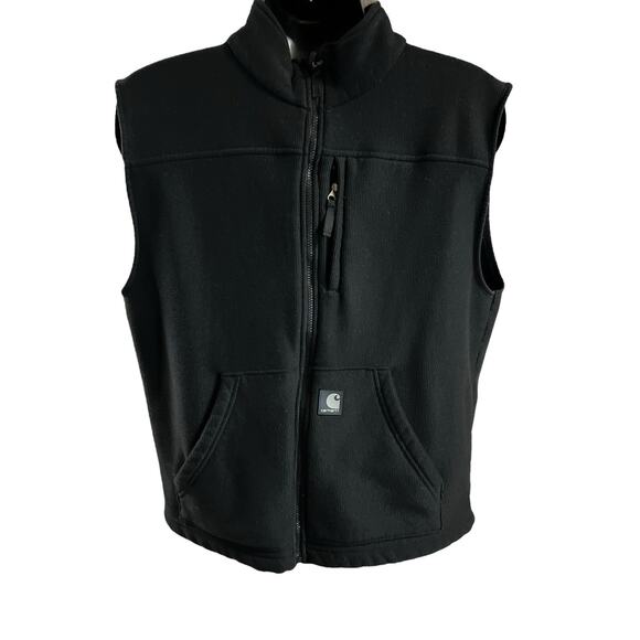 Carhartt Vest Mens Large L Textured Fleece Full Zip Workwear‎ V28 - Picture 1 of 8